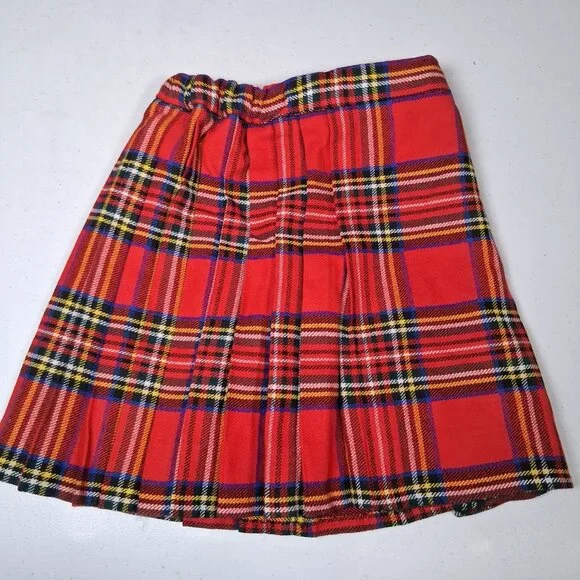 Smiths Bermuda Kilt Youth Size 4 Red Royal Stewart Tartan Traditional England - Picture 4 of 16
